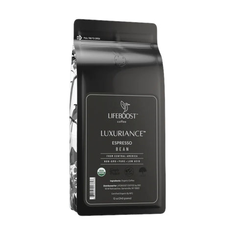 LifeBoost Espresso Luxuriance Bean Coffee, 12oz (340g)