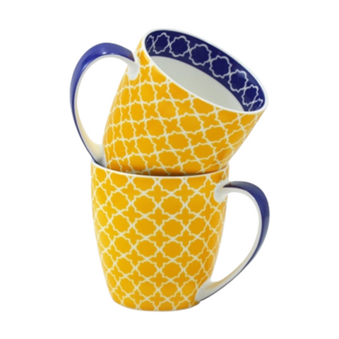 2-Piece Mug Set, Yellow –500ml (17oz)