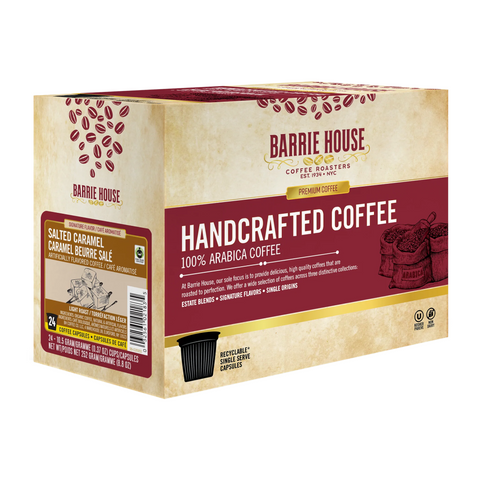 Barrie House Salted Caramel Fair Trade Flavored Coffee 24 ct