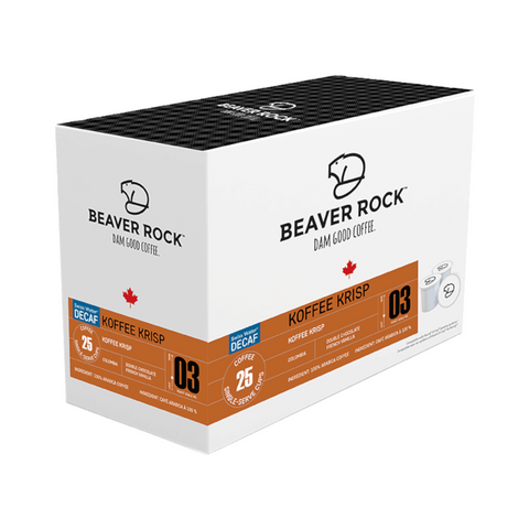 Beaver Rock Koffee Krisp DECAF Single Serve Coffee 25 pack