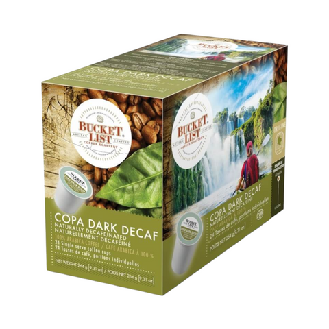 Bucket List Copa Dark Decaf Single Serve Coffee 24 pack