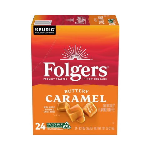 Folgers Gourmet Caramel Drizzle Single Serve Coffee 24 pack