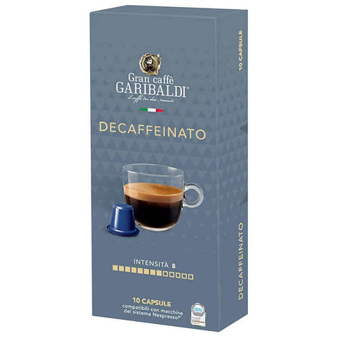 Gran Caffé Garibaldi Decaffeinated Nespresso Compatible Pods, 10 pods