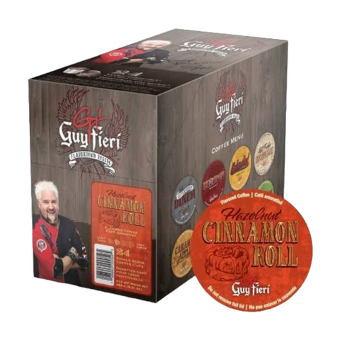 Guy Fieri Cinnamon Hazelnut Roll Single Serve Coffee 24 pack