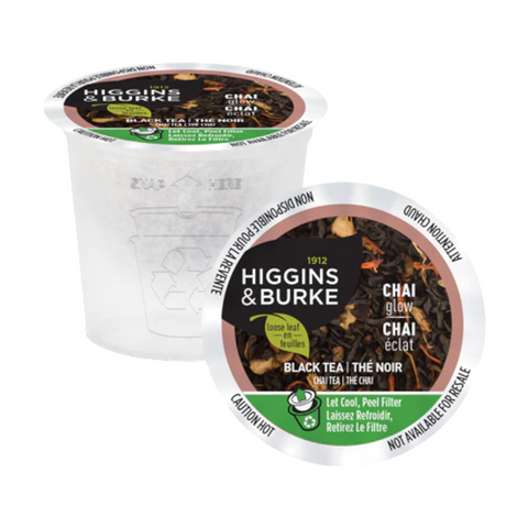 Higgins & Burke Chai Glow Loose Leaf Single Serve Tea 24 pods