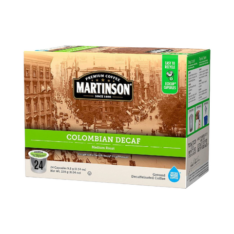 Martinson Colombian Single Serve DECAF Coffee 24 pack