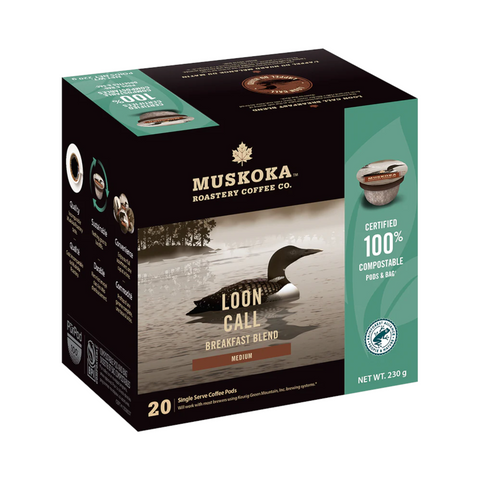 Muskoka Roastery Loon Call Breakfast Blend Single Serve Coffee 20 pack