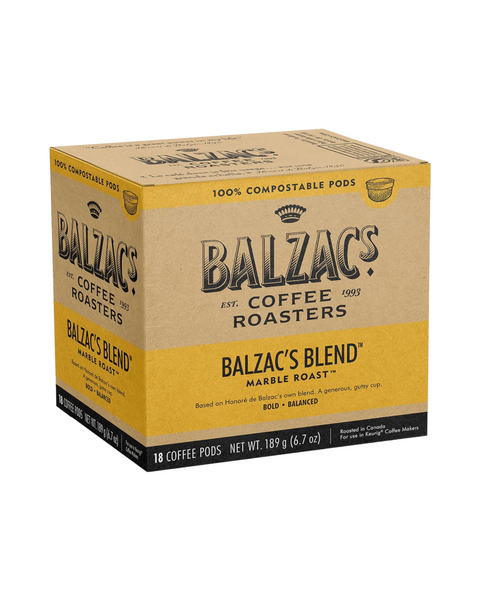 Balzac's Blend 100% Compostable Keurig® Coffee Pods, 18 Pack