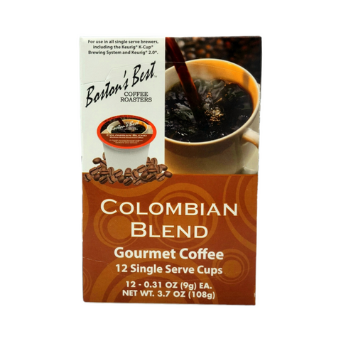 Boston's Best Colombian Blend Single Serve Coffee 12 pack