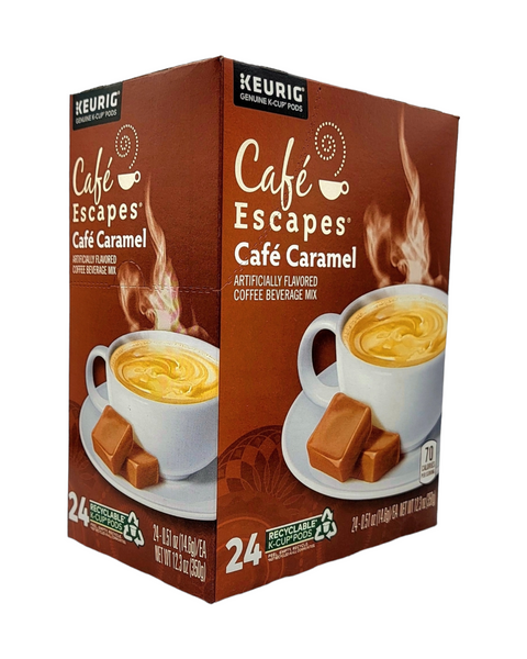 Cafe Escapes Cafe Caramel Single Serve Coffee 24 pack