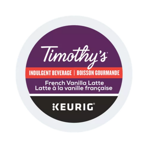 Timothy's French Vanilla Latte Single Serve Coffee K-Cup® 24 Pods