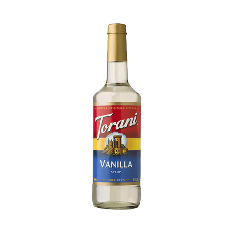 Torani Vanilla Syrup 750 ml. Glass Bottle