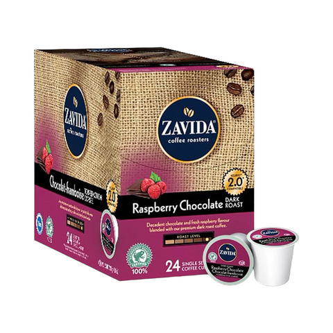 Zavida Raspberry Chocolate Dark Roast Single Serve K-Cup® 24 Pods