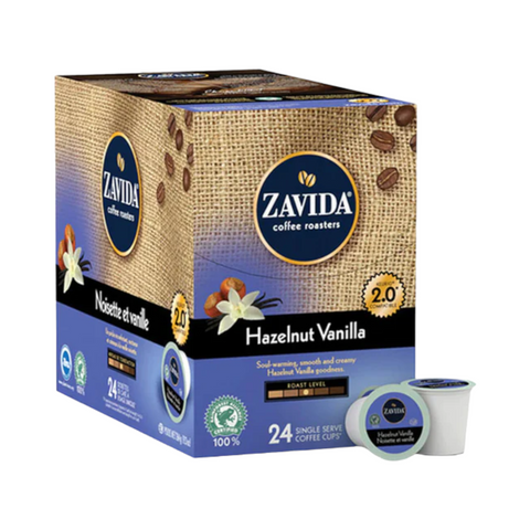 Zavida Hazelnut Vanilla Single Serve K-Cup® 24 Pods