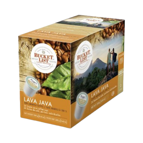 Bucket List Lava Java Single Serve Coffee 24 pack