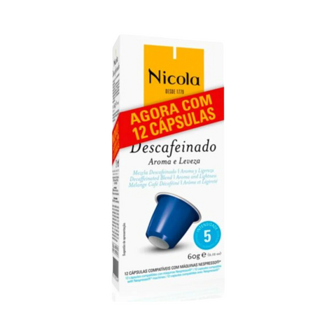 Nicola Decafeinado Nespresso Compatible 12 Capsules