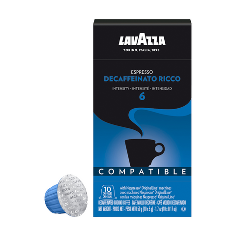 Lavazza Espresso Decaffeinato Ricco Nespresso Compatible 10 Pods