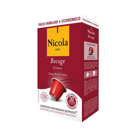 Nicola Bocage Cremoso Nespresso Compatibles 30 capsules