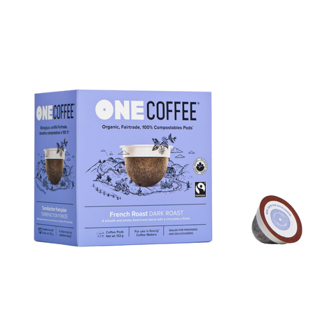 One Coffee French Roast Single Serve 18 Compostable pods