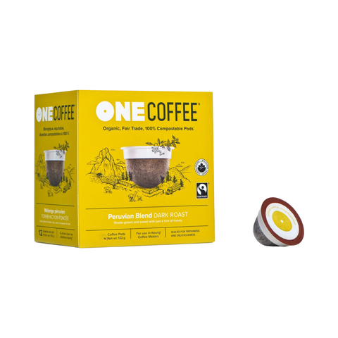 One Coffee Peruvian Single Serve 18 Compostable pods