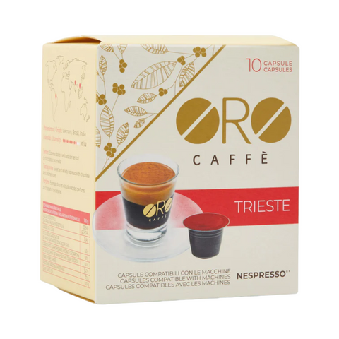 ORO CAFFÈ Trieste Nespresso Compatible Capsules, 10 Pack