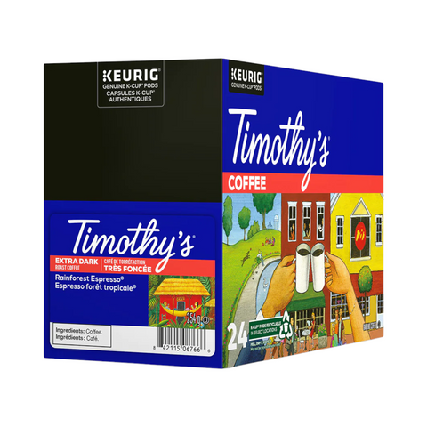 Timothy's Rainforest Espresso XB Single Serve Coffee K-Cup® 24 Pods